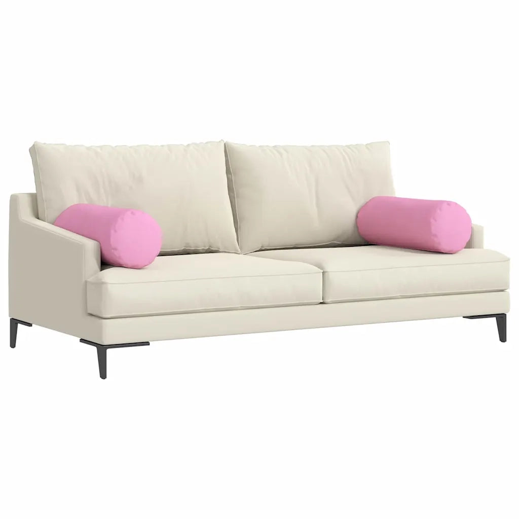 Cuscini a rullo 2 pcs Rosa Ø 25 x 70 cm Tessuto
