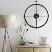 Orologio da Parete Nero 52 cm in Ferro 325171