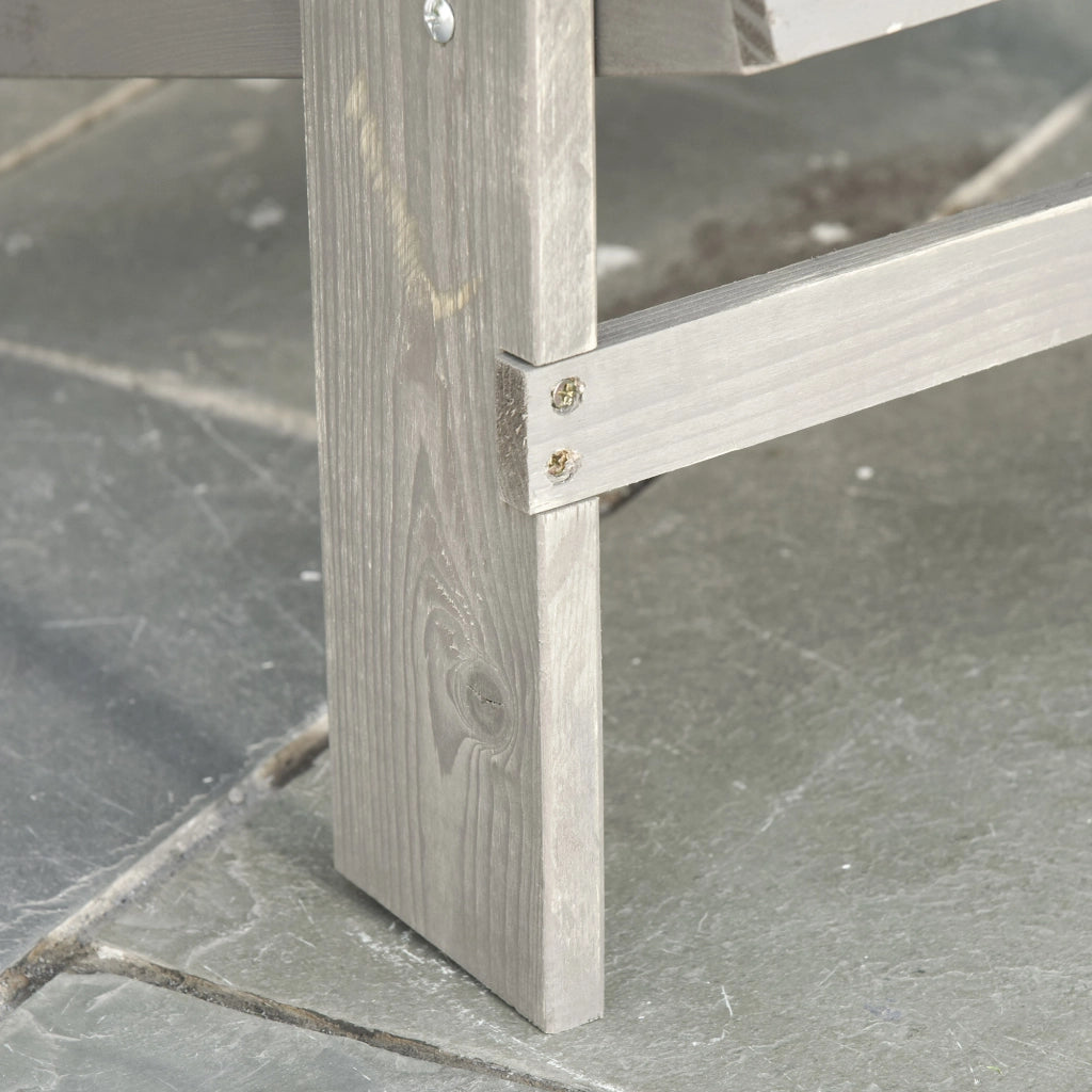 Poltrona Adirondack in Legno Massello di Abete ¨C zephmum ¨C Grigio 78x89x88 cm