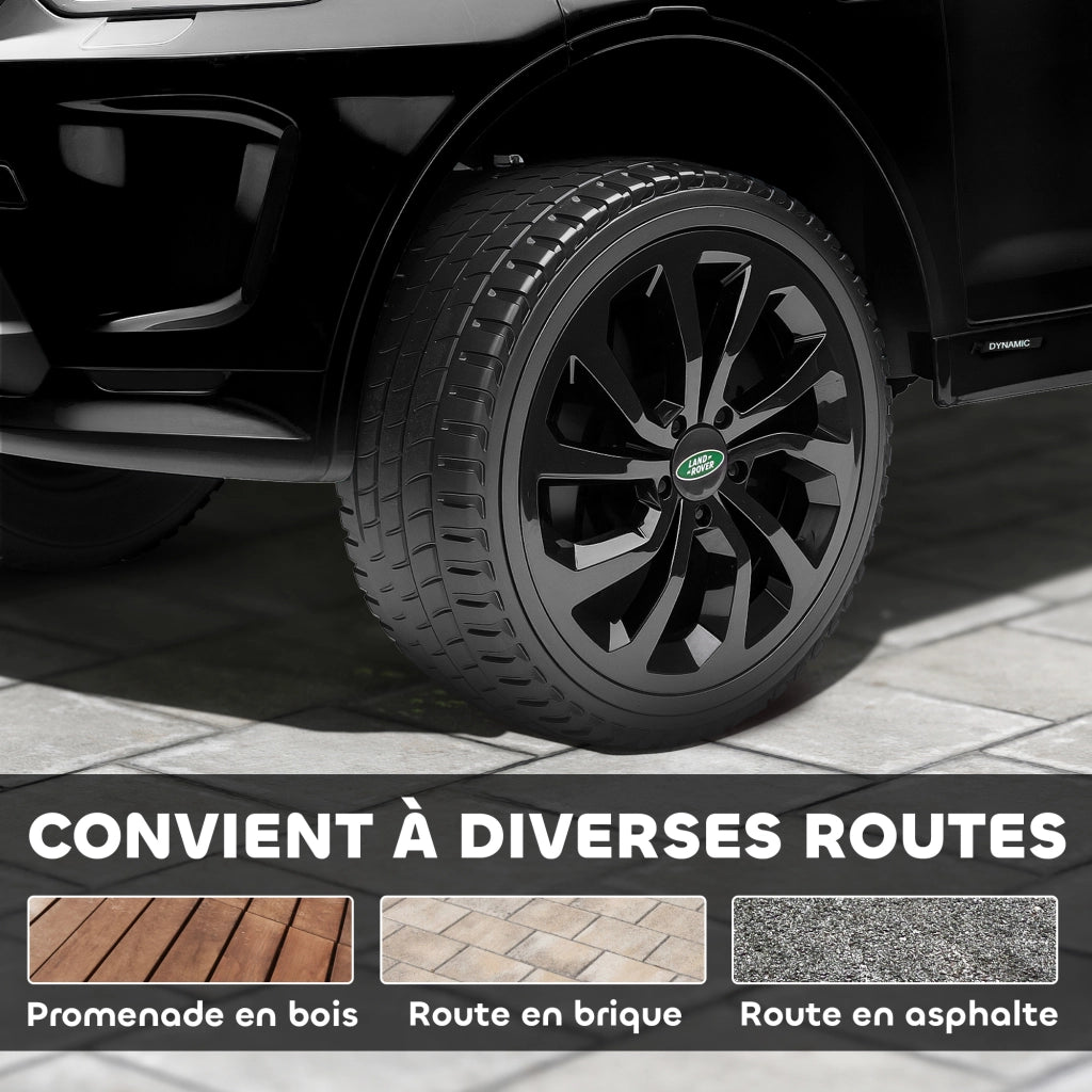 Veicolo elettrico per bambini Land Rover Discovery Sport ¨C zephmum ¨C 12V, telecomando, LED, nero