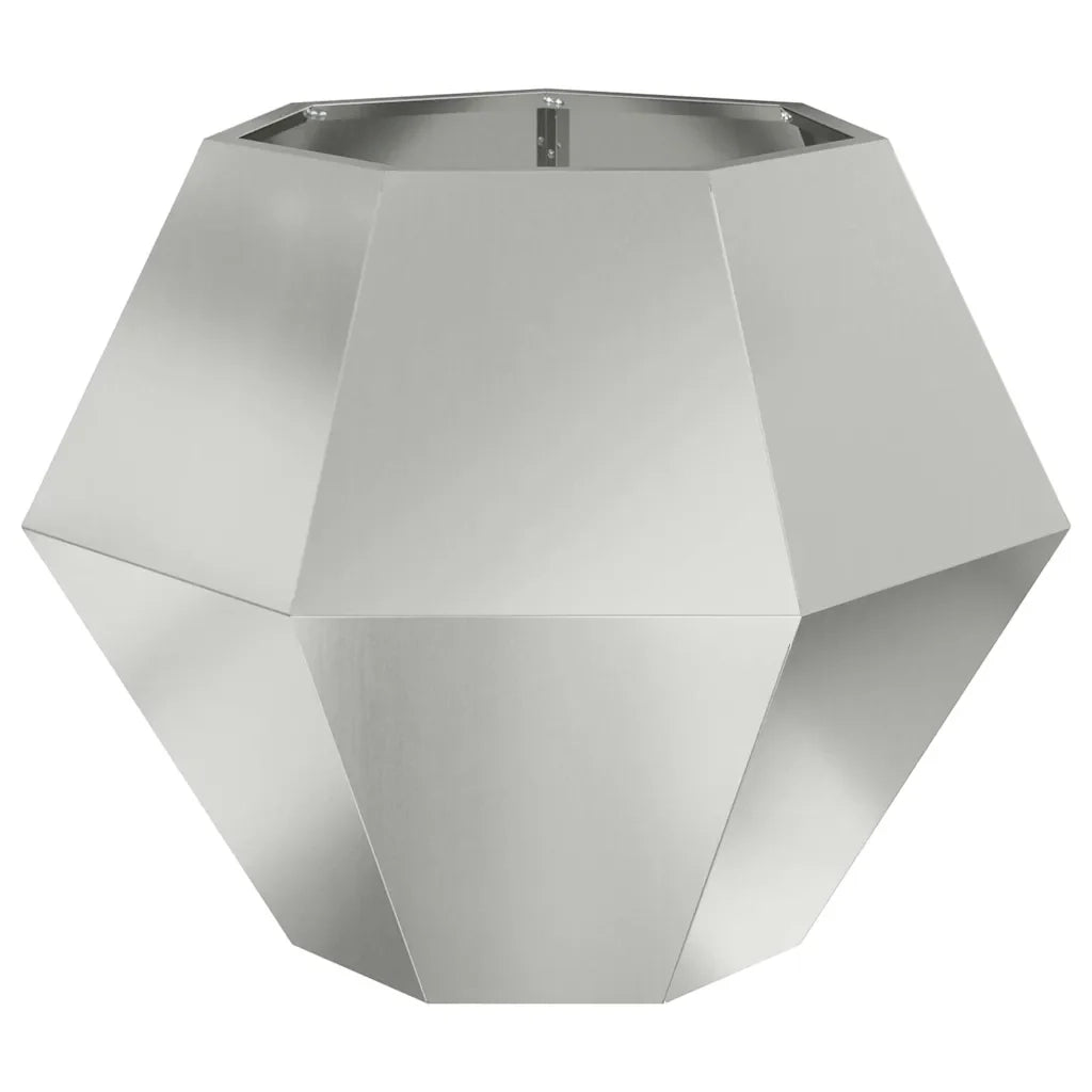 Set di 2 eleganti fioriere rettangolari da esterno 75 x 75 x 60 cm in acciaio zincato argento 02_0053115