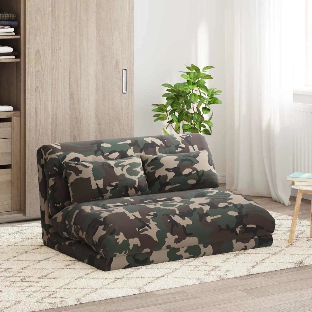 Sedia a pavimento regolabile Verde militare Tessuto
