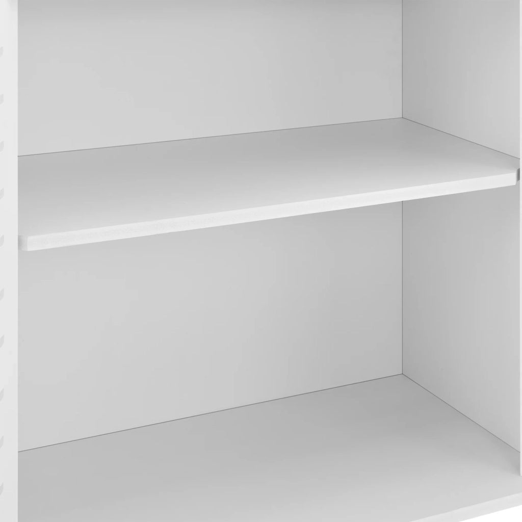 Mobile da bagno di design con ripiani mobile contenitore con 2 ante in legno composito 62 cm bianco 03_0005832