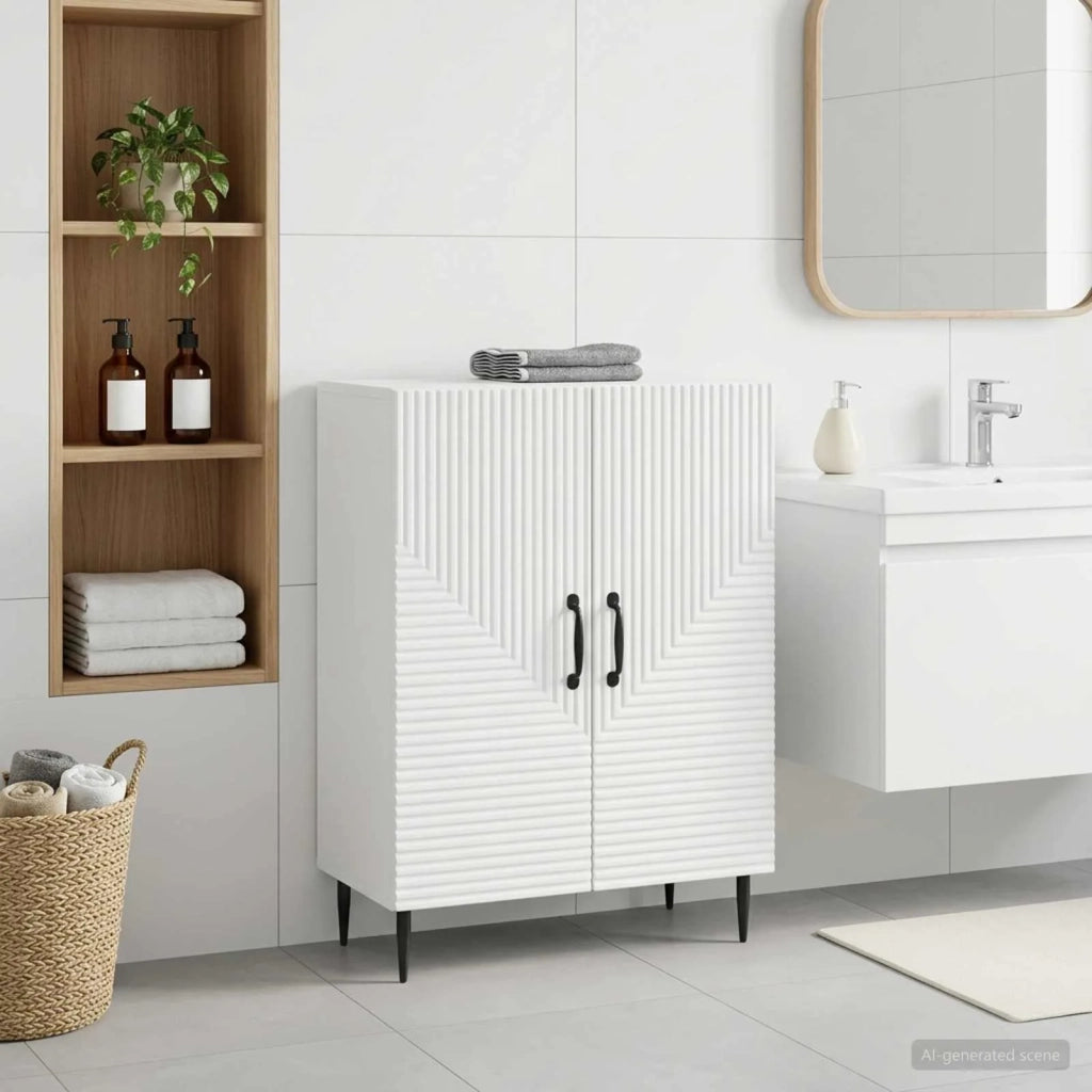 Mobiletto da Bagno HAARLEM Bianco 59,5 x 31 x 80 cm 896835