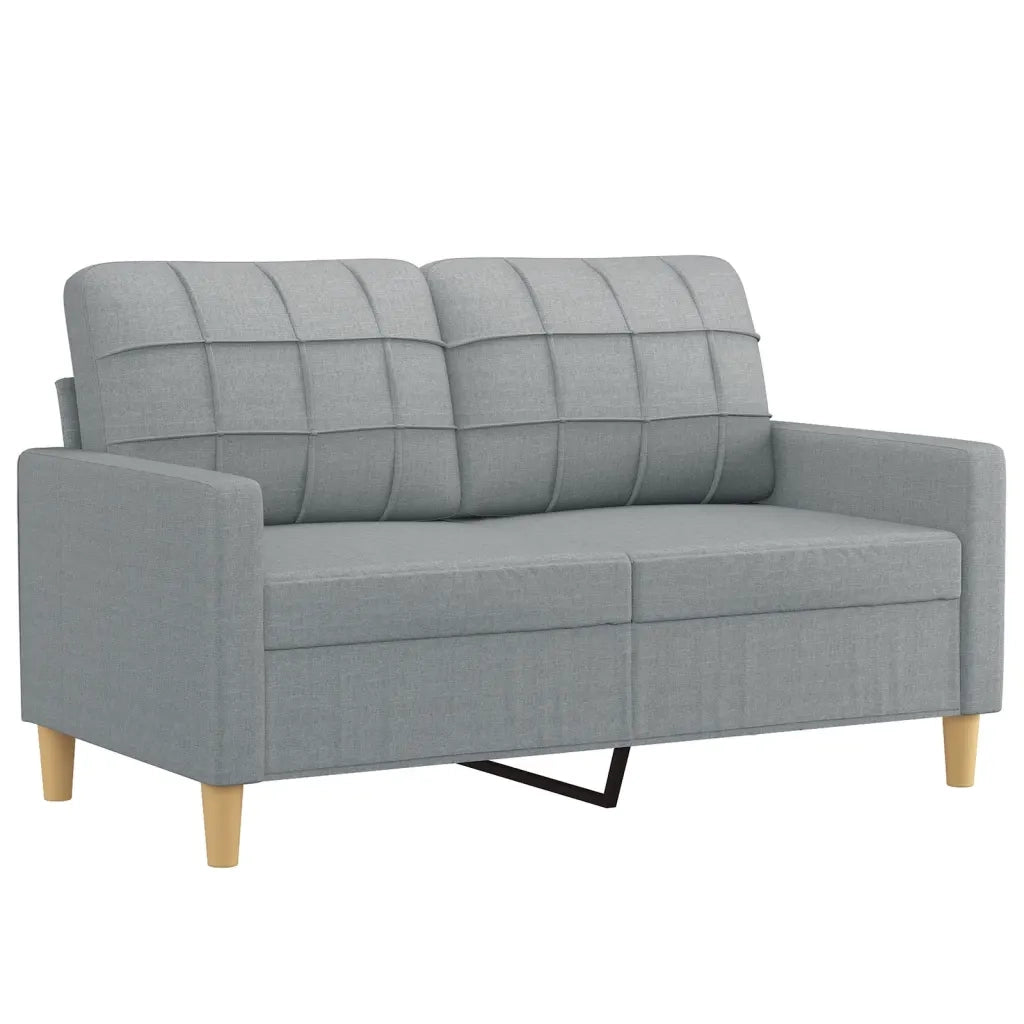 Set di Divani 2 pz con Cuscini Grigio Chiaro in Tessutocod mxl 107044