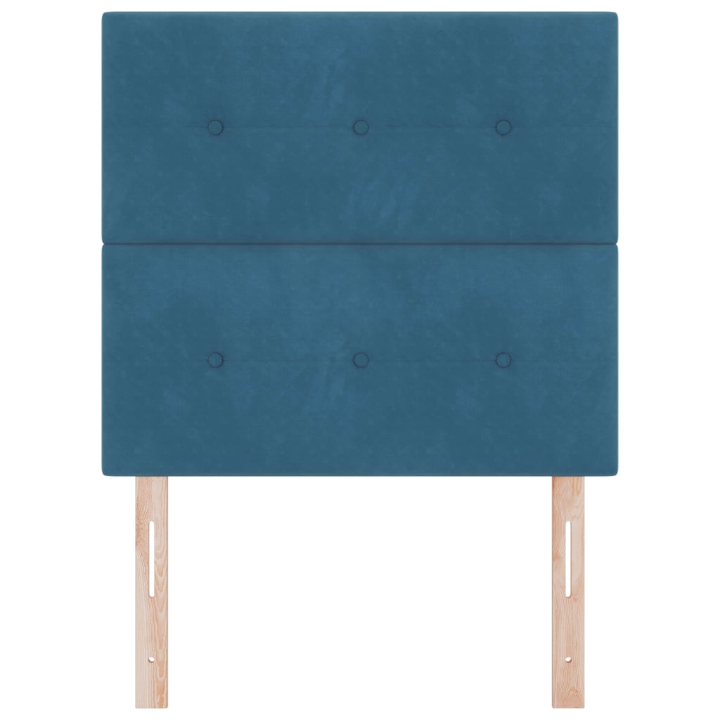 Testiera  Button Tufted Blu Scuro 100 cm in Velluto