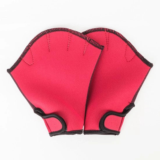 Manubri da nuoto per immersioni, addestramento alla resistenza idrostatica, allenamento subacqueo, pinne da nuoto, pedali, attrezzatura da nuoto per uomini e donne, iniziali - rosso - S