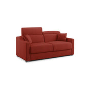 Amber Divano letto matrimoniale in tessuto smacchiabile T05 211 cm (mat. 160x197) rosso