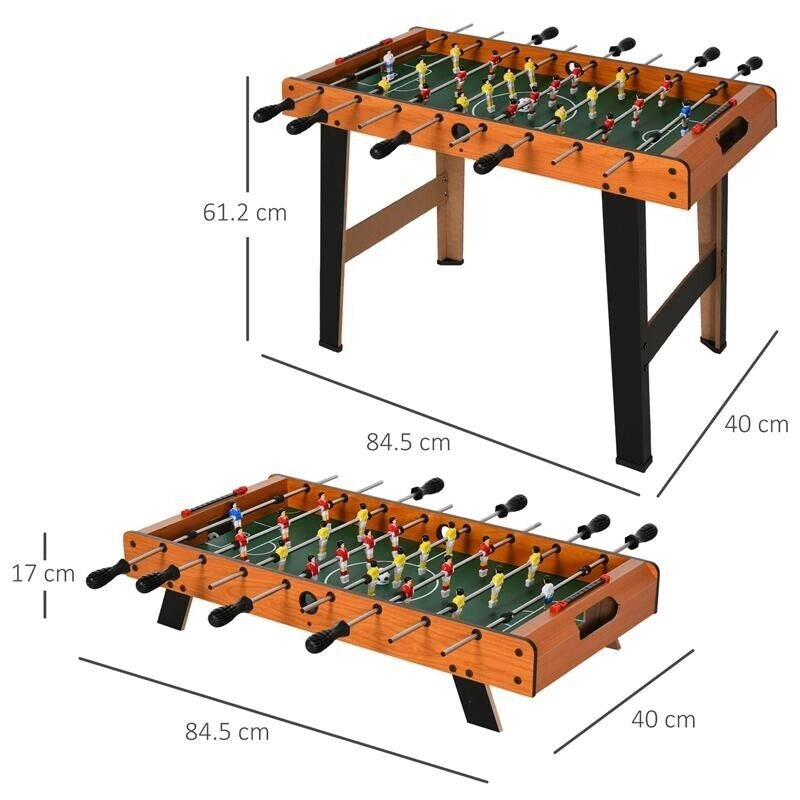 CALCIO BALILLA IN LEGNO CON 22 GIOCATORI E ACCESSORI INCLUSI 84.5 X 40 X 61.2CM