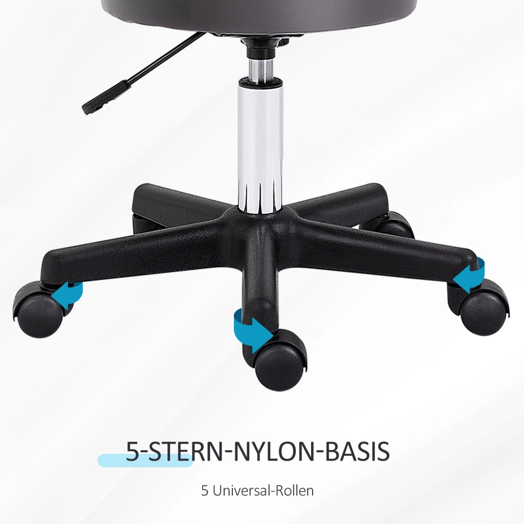 Sgabello ergonomico regolabile in altezza girevole 360¡ã ¨C zephmum ¨C Grigio, tessuto sintetico
