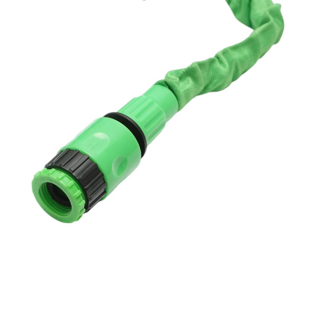 Tubo da giardino estensibile TPE 5-15 m con pistola regolabile a 7 modalità, adattatore 3/4 e raccordo rapido 1/2