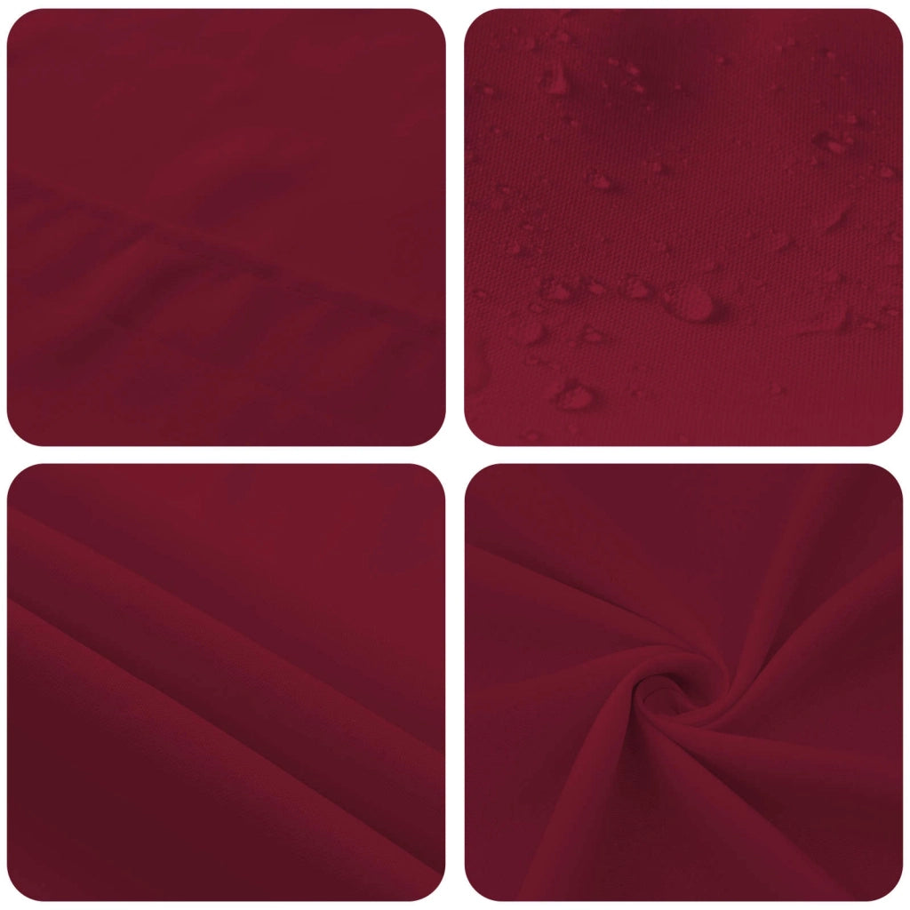 Tovaglia da Tavolo Rosso Vino 140 x 220 cm Poliestere 42039882