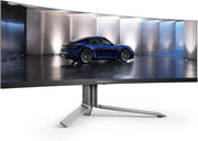 PD49 49 inch Widescreen QD OLED Black Multimedia Curved Monitor 5120x1440/0.03ms/2xHDMI/DisplayPort, 49 pollice Curvo DQHD, HDR400