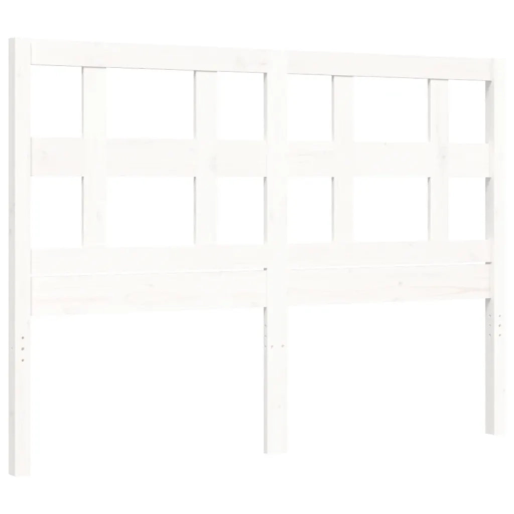 Giroletto senza Materasso-Struttura Letto Bianco 120x200 cm Legno Massello Pino 725985