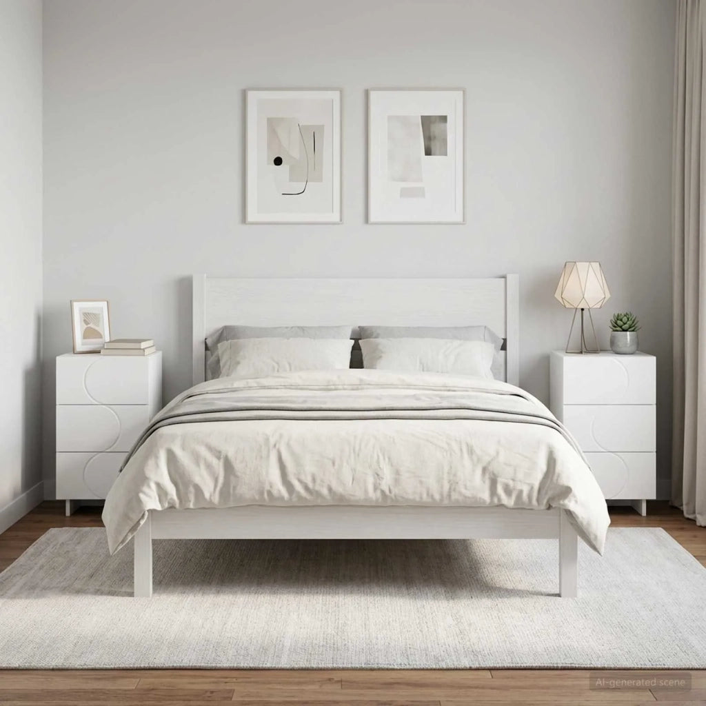 Armadio da Notte 2 pcs Bianco 33,5 x 34,5 x 60 cm 8011424