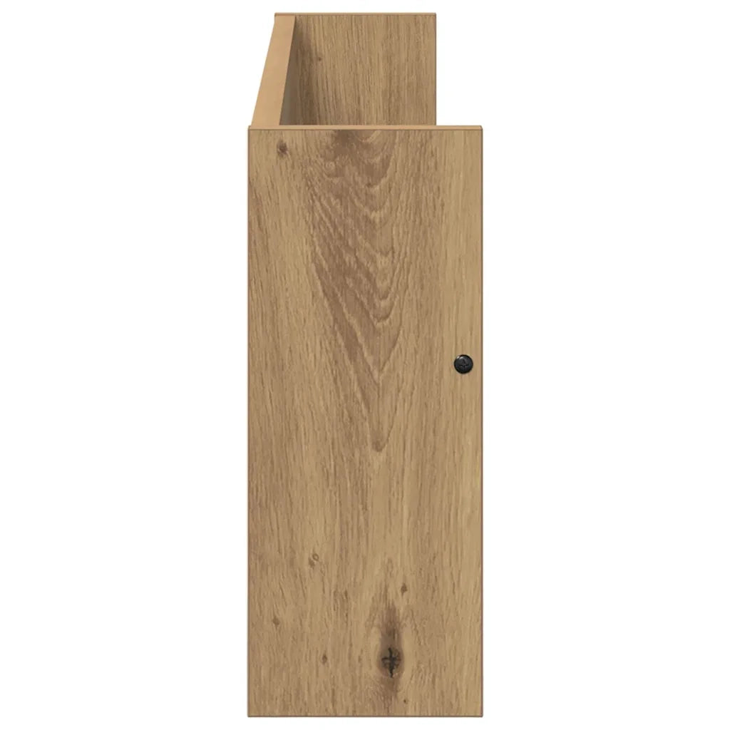 Scaffale per riviste 2 pcs Rovere artigianale 80 x 12 x 30 cm