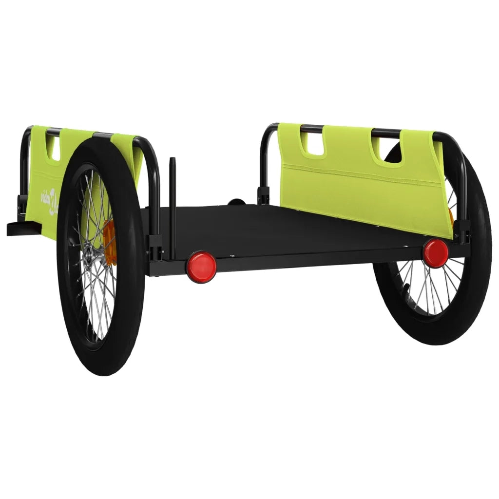 Rimorchio da Bici Verde e Nero in Tessuto Oxford e Ferro CFW3399442