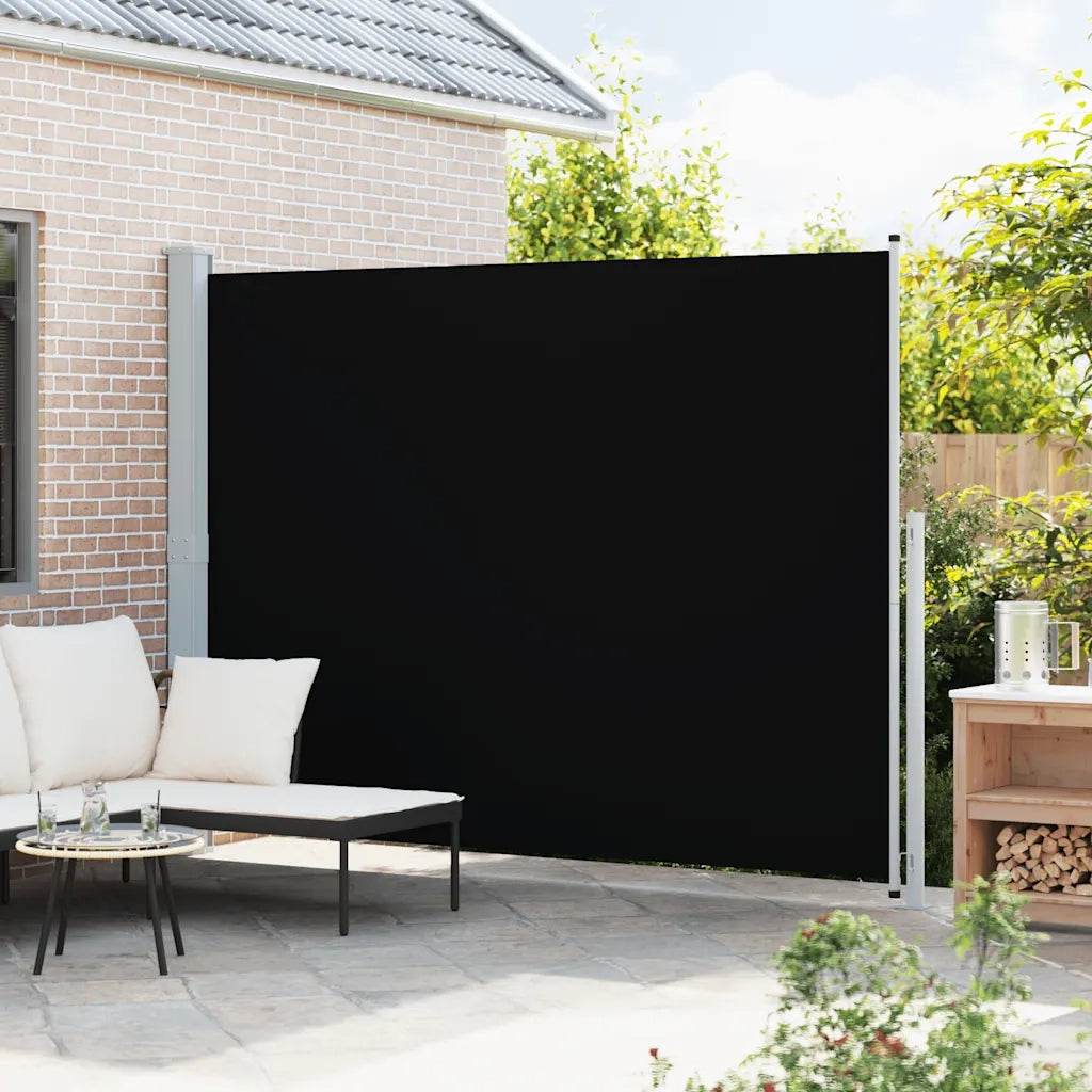 Tenda Laterale Retrattile per Patio 220x300 cm Nera cod mxl 31014
