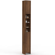 IDMarket - Mobiletto da bagno a 2 ante TOMI con 4 nicchie effetto noce