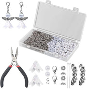 Accessori per chiavi - 350 pezzi - Accessori per matrimoni - Legering - Argento/Bianco - Materiale robusto - Accessorio per chiavi