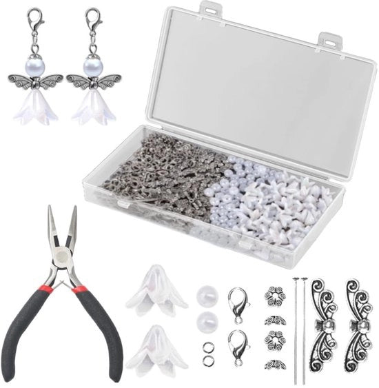 Accessori per chiavi - 350 pezzi - Accessori per matrimoni - Legering - Argento/Bianco - Materiale robusto - Accessorio per chiavi
