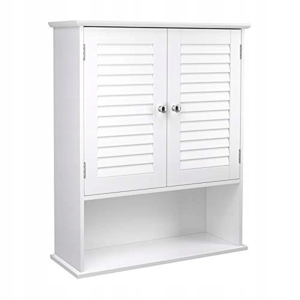 Pensile da bagno bianco BBC27WT con ante a persiana