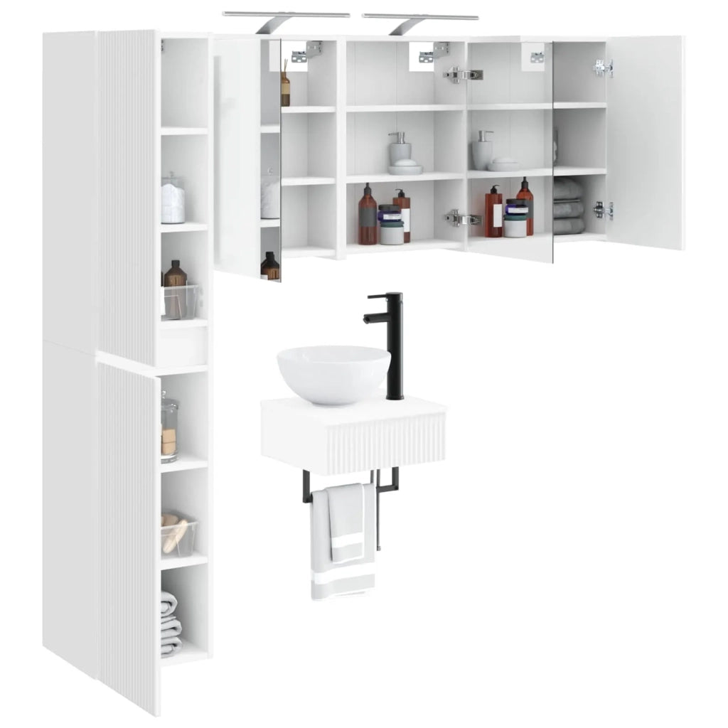 Set di mobili per il bagno 5 pcs Bianco 3407247