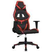 Sedia da Gaming | Sedia da e-sports Massaggiante Rosso e Nero in Similpelle