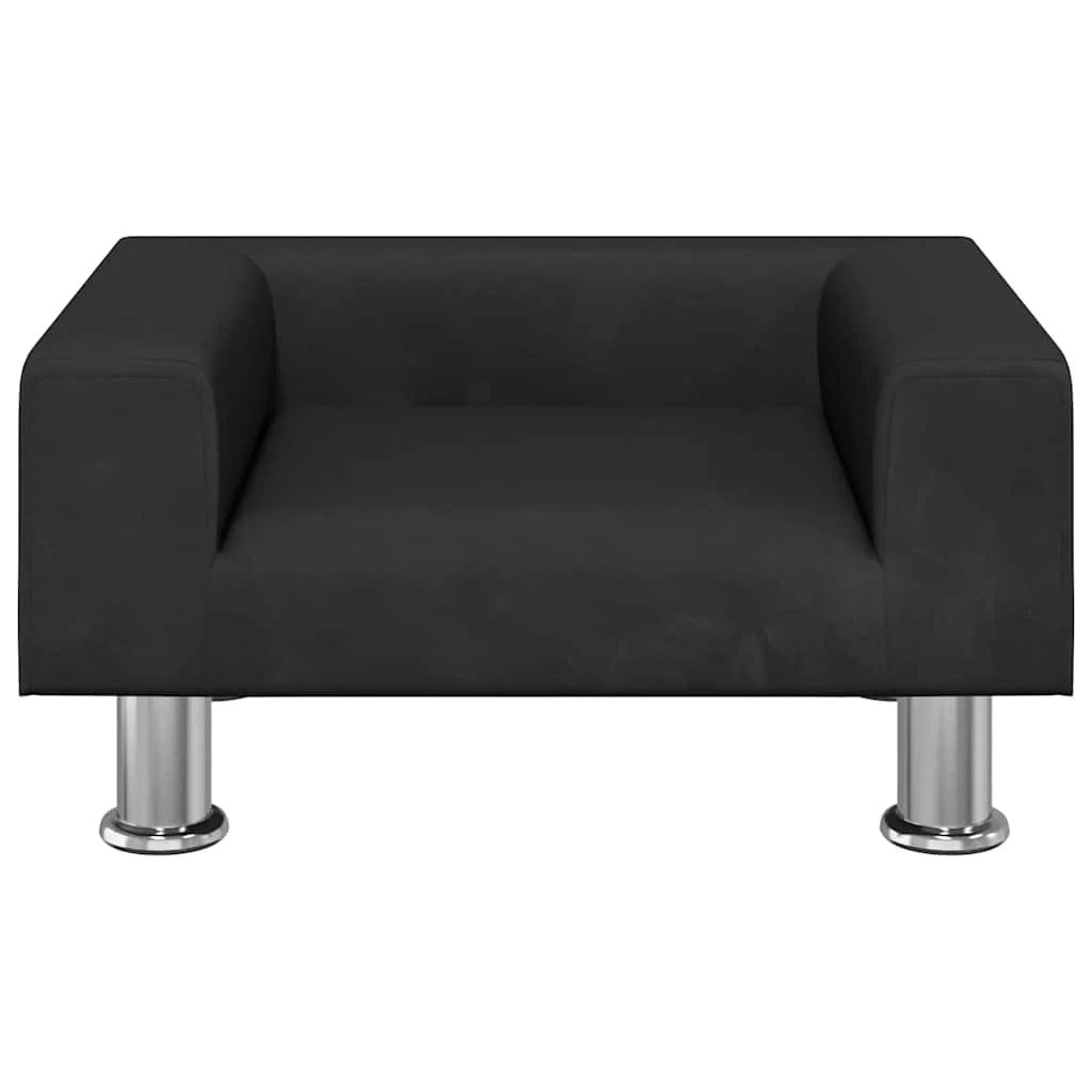 Cuccia per cani comoda 50 x 40 x 26,5 cm velluto nero 02_0042667