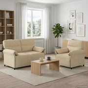 Set di divani 2 pz Crema Tessuto 3424850