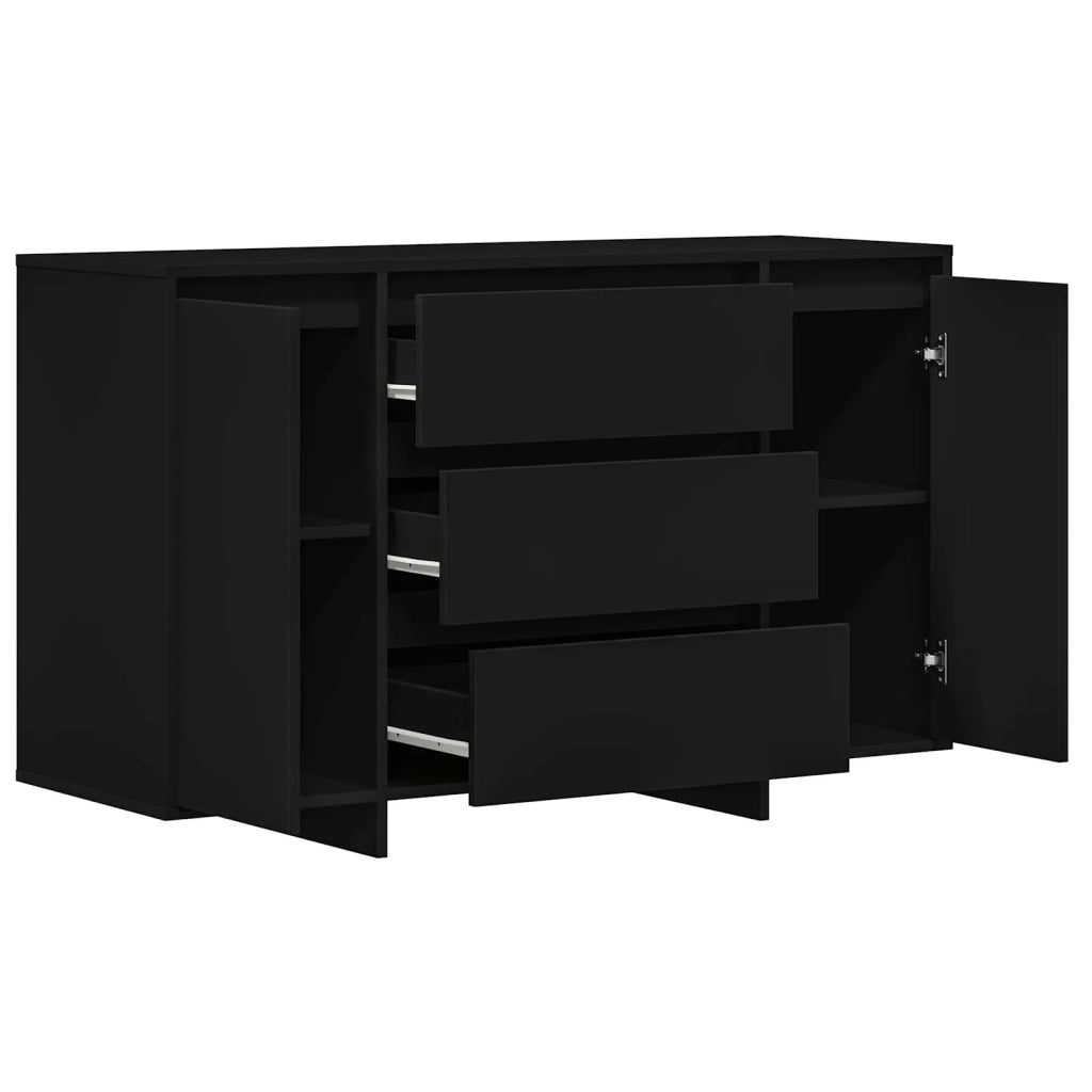 Credenza con cassetto Nero 120 x 41 x 75 cm Legno multistrato 3333907