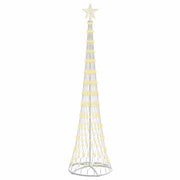Albero di Natale LED-Luci decorative natalizie Bianco caldo 70 x 70 x 250 cm Metallo