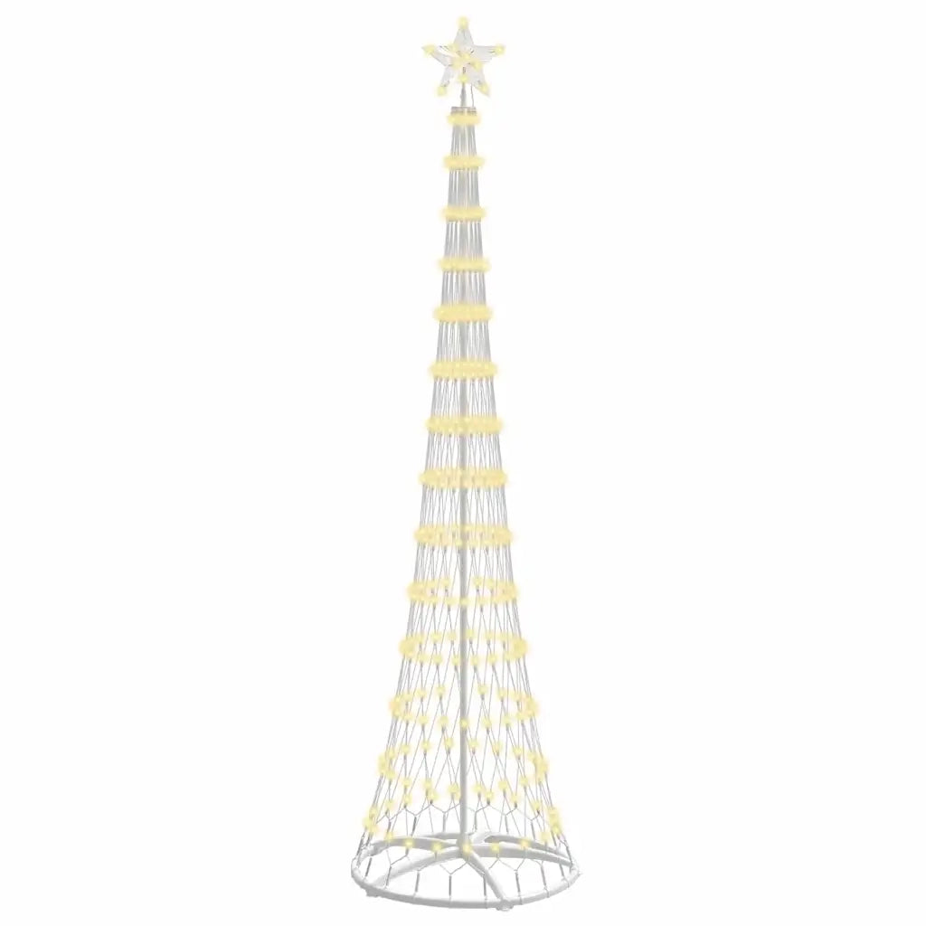 Albero di Natale LED-Luci decorative natalizie Bianco caldo 70 x 70 x 250 cm Metallo