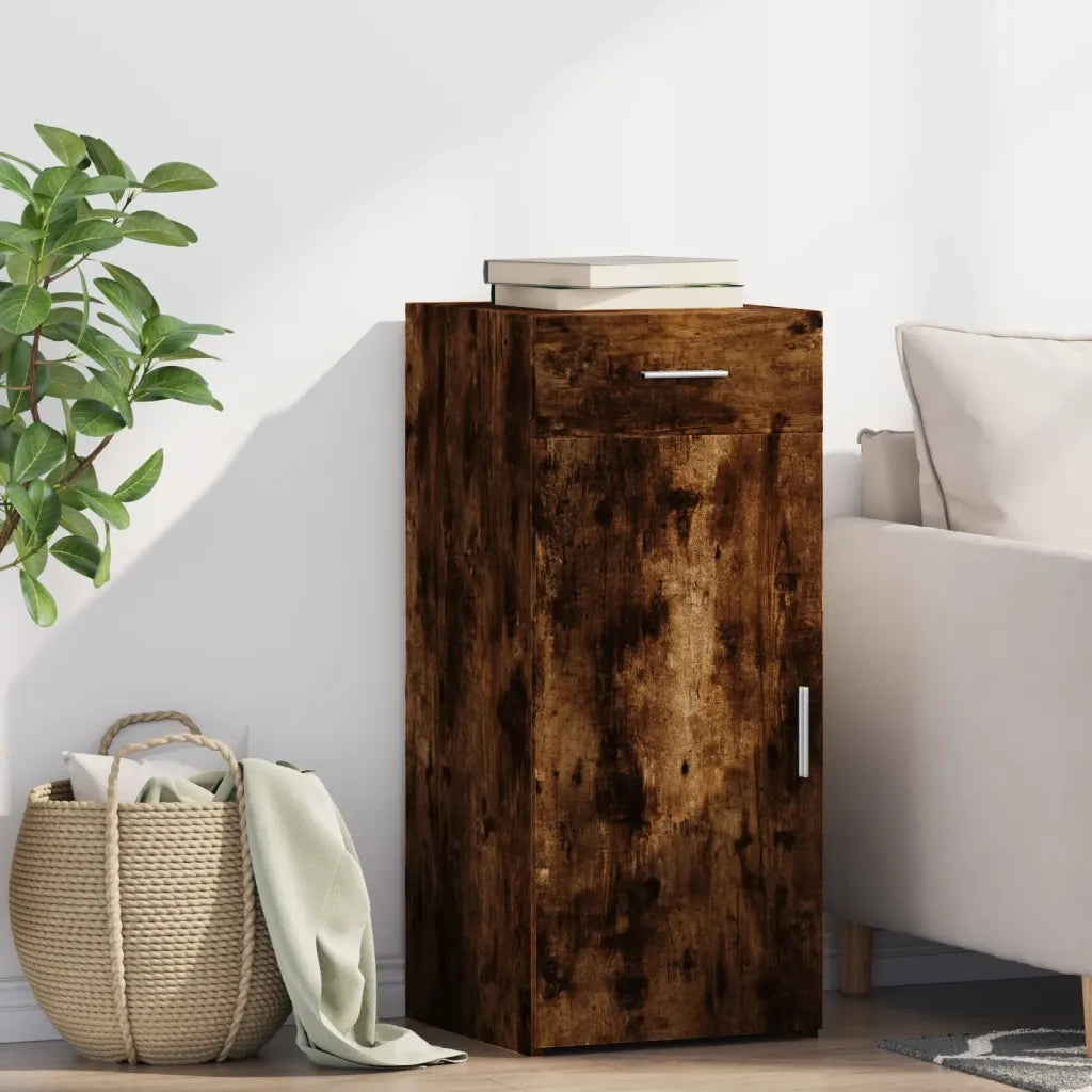 vidaXL Credenza Rovere Fumo 40x42,5x93 cm in Legno Multistrato