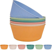 Set di insalata per campeggio premium - 6 pezzi - 60 oz - Plastica - Insalata per picnic BBQ - Insalata per zuppe - Insalata per dessert