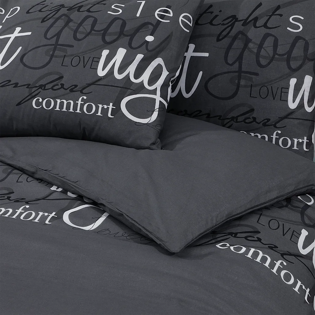 Set Copripiumino Nero 200x200 cm in Cotone CFW4830299