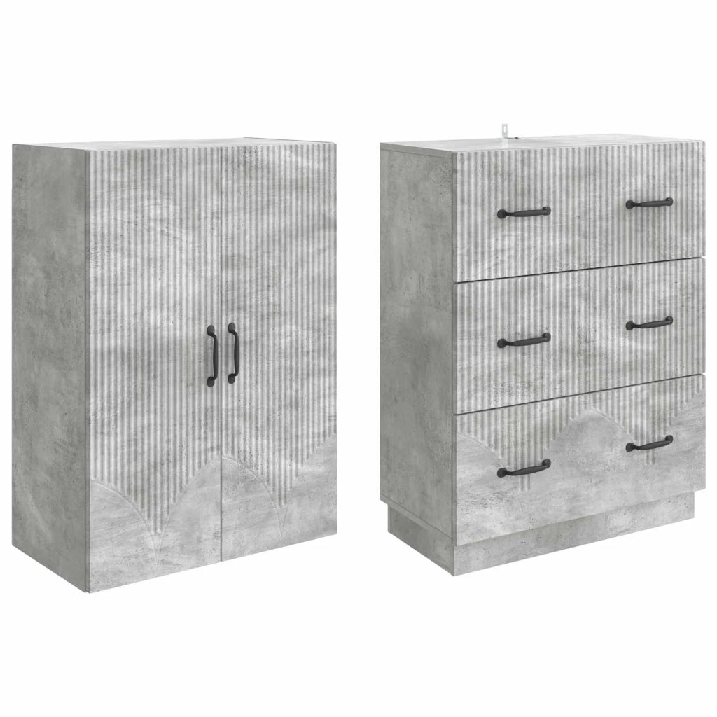 Set di armadi 2 pcs Grigio Cemento 66 x 34,5 x 87 cm 3416802