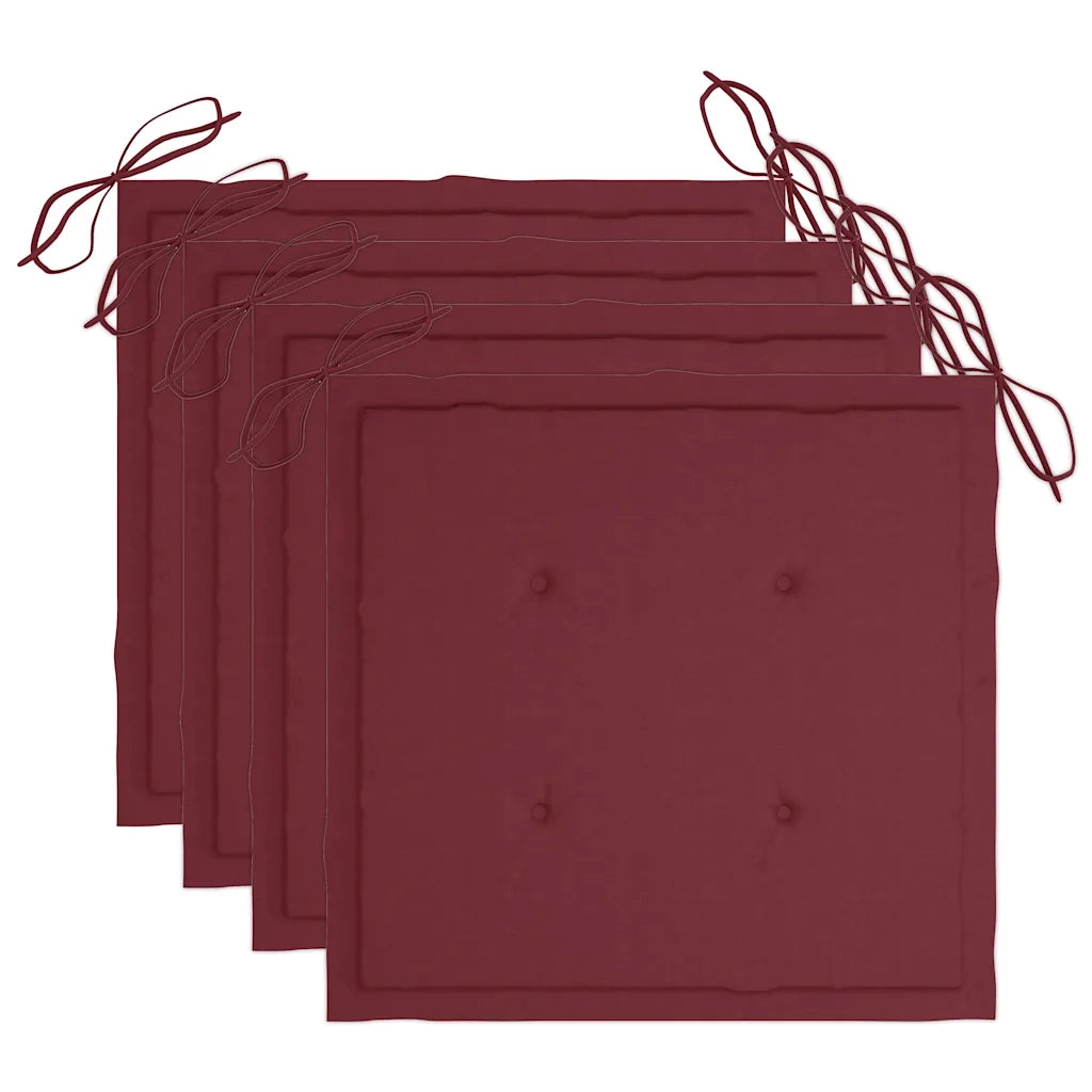 Set da Pranzo da Giardino 5 pz Pieghevole con Cuscini in BambÃ¹ cod mxl 67157