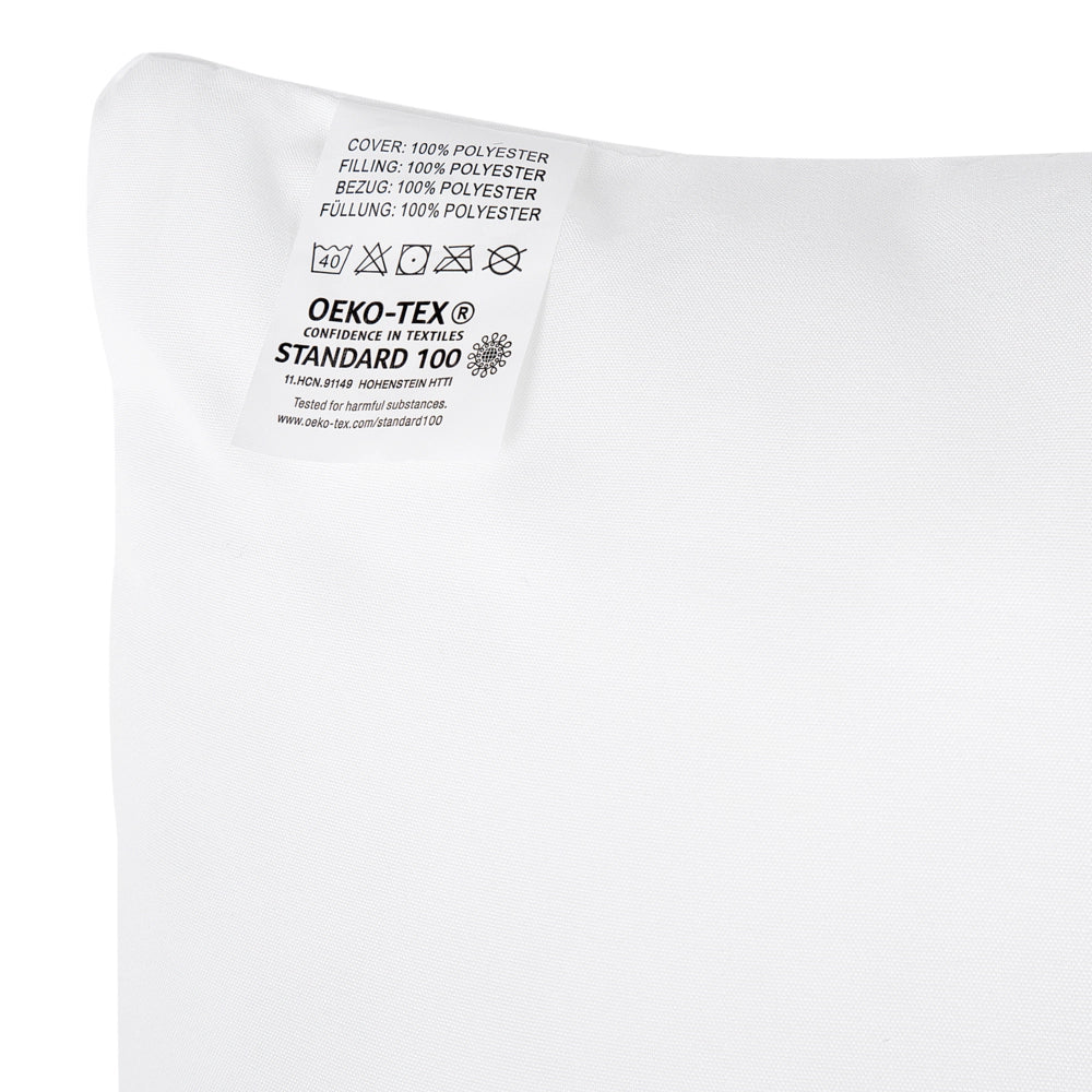 Set 2 Cuscini Letto di colore Bianco Microfibra 80 x 80 cm Morbido stile moderno contemporaneo