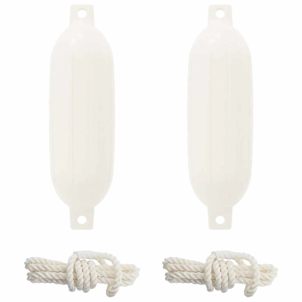 Fendini per barche 2 pz Ø 16 x 58 cm Bianco PVC 42028746