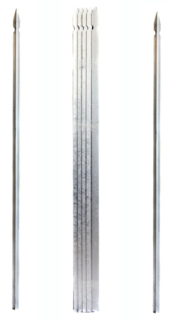 10pz paletti in ferro zincato per recinzione h 125 cm sezione a t 30x30x3 cod:ferx.mi.109.stock
