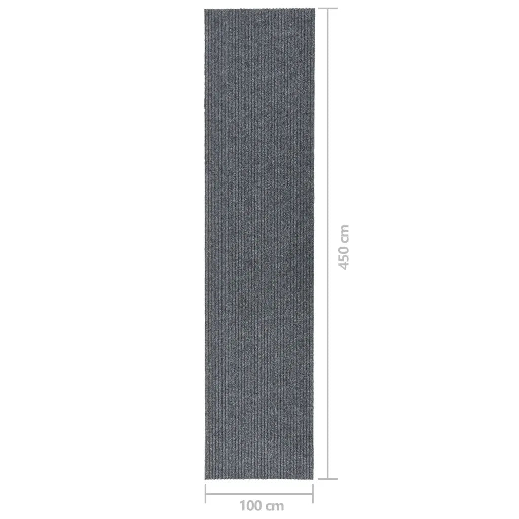 Tappeto Corsia Acchiappa Polvere 100x450 cm Grigio 327181