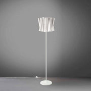 Piantana base e stelo in metallo FOLIO paralume Argento diametro 40x h164 cm