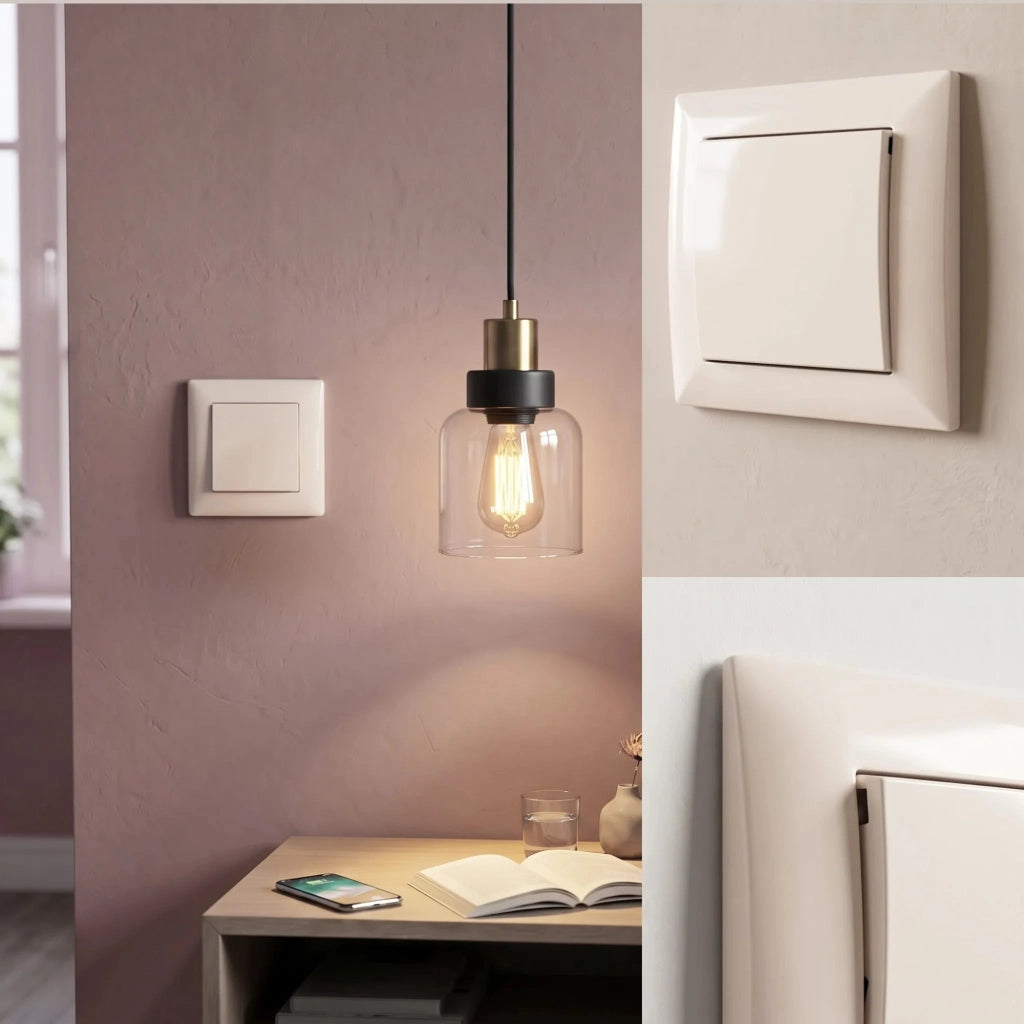 Interruttore Singolo Con Cornice Oste Jnh006-w Beige