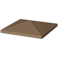 Copertura per Gazebo da Giardino 3x3 m in Tessuto Oxford 600D con Fori di Drenaggio, Marrone
