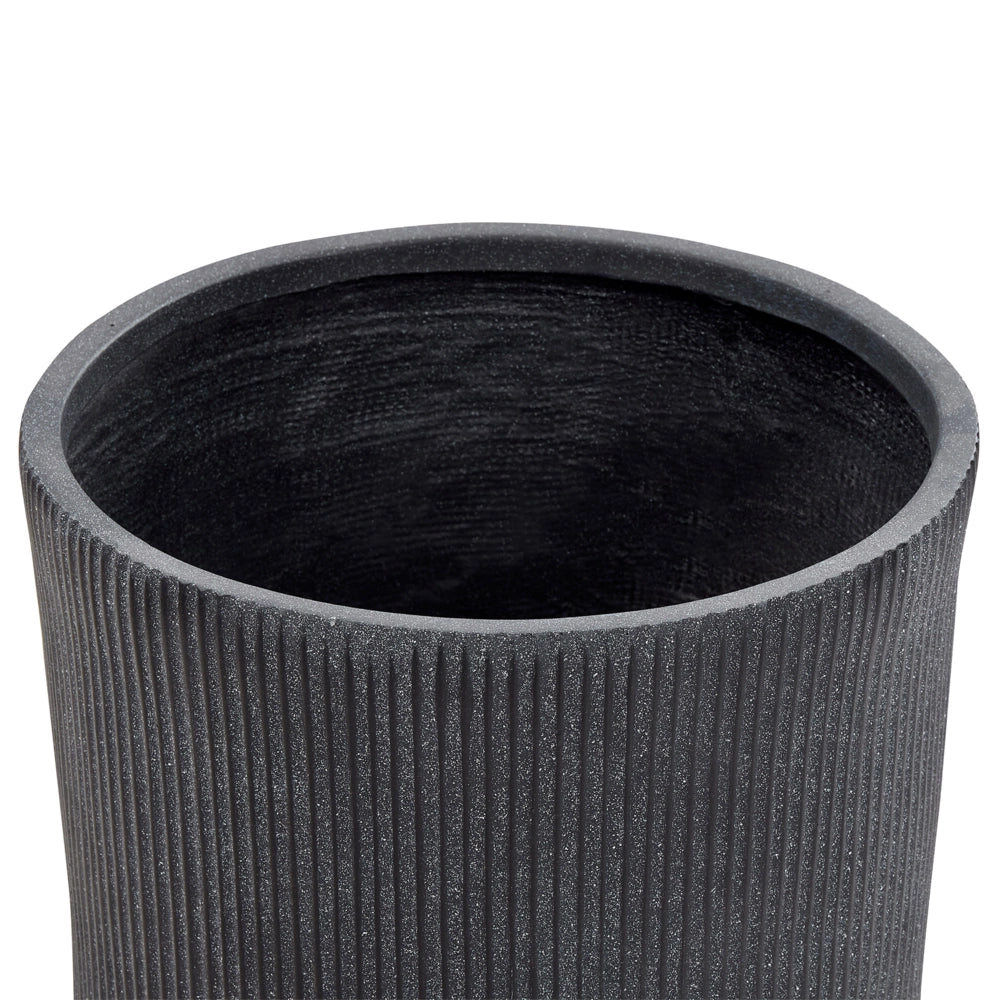 Vaso da fiori per in fibra di argilla grigio 45 x 45 x 45 cm giardino esterno terrazzo