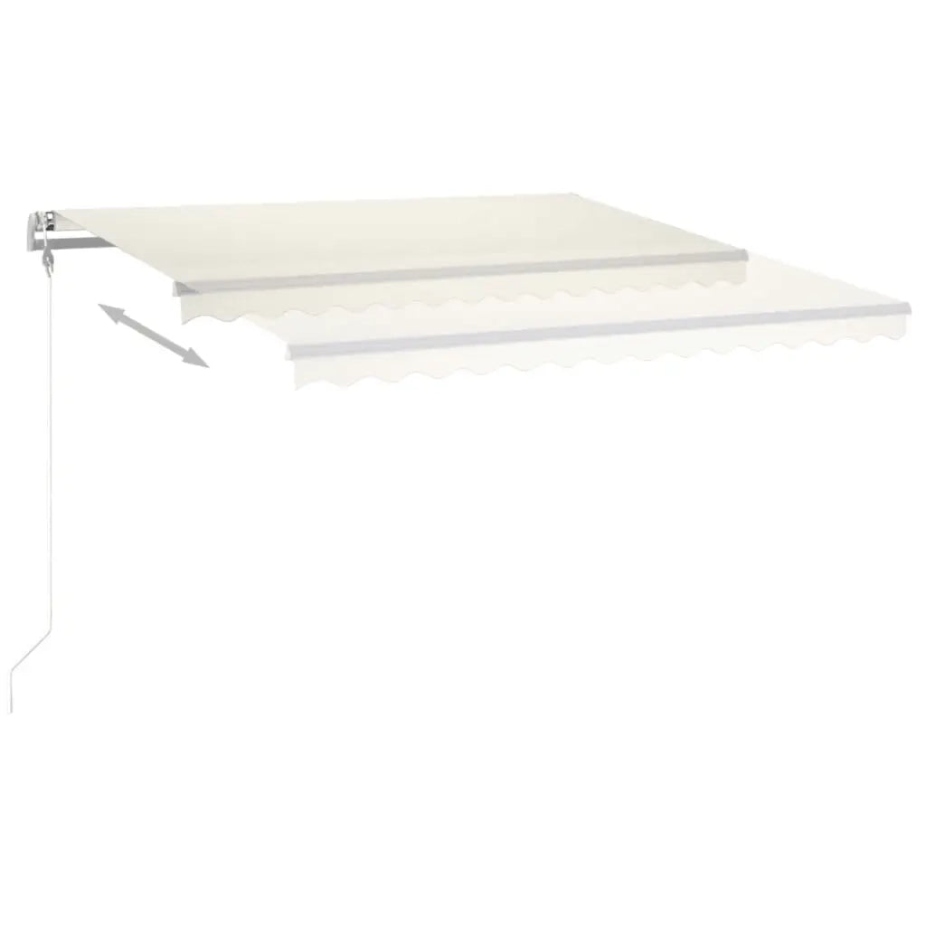 Tenda Automatica con Sensore Vento e LED 400x300 cm Crema cod mxl 29818