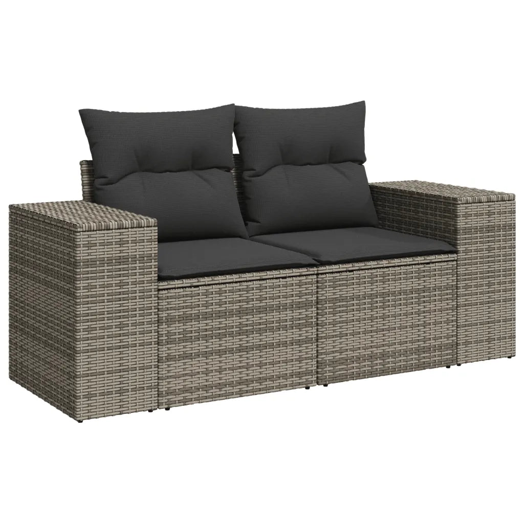 Salotto da Giardino-Set Divani da Giardino 4 pz con Cuscini in Polyrattan Grigio 694468