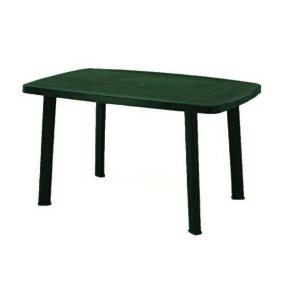 Trade Shop - Tavolo Verde Da Esterno 140x90cm Plastica Resistente Per Patio Giardino Terrazza 023542 -