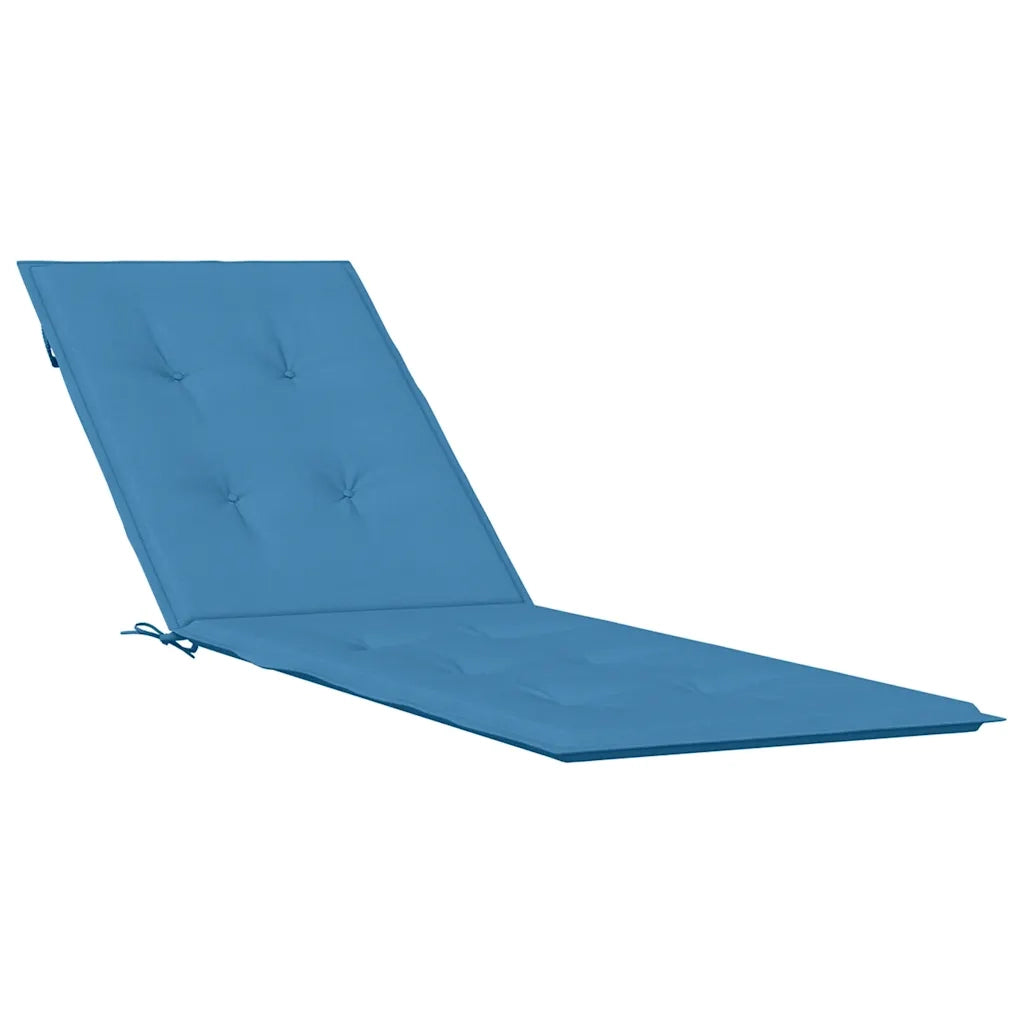 vidaXL Cuscino per Sdraio Blu Mélange (75+105) x 50 x 4 cm in Tessuto